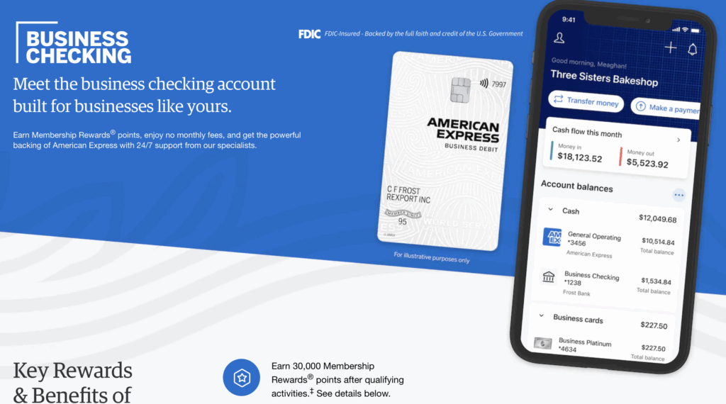 American Express business checking offer.